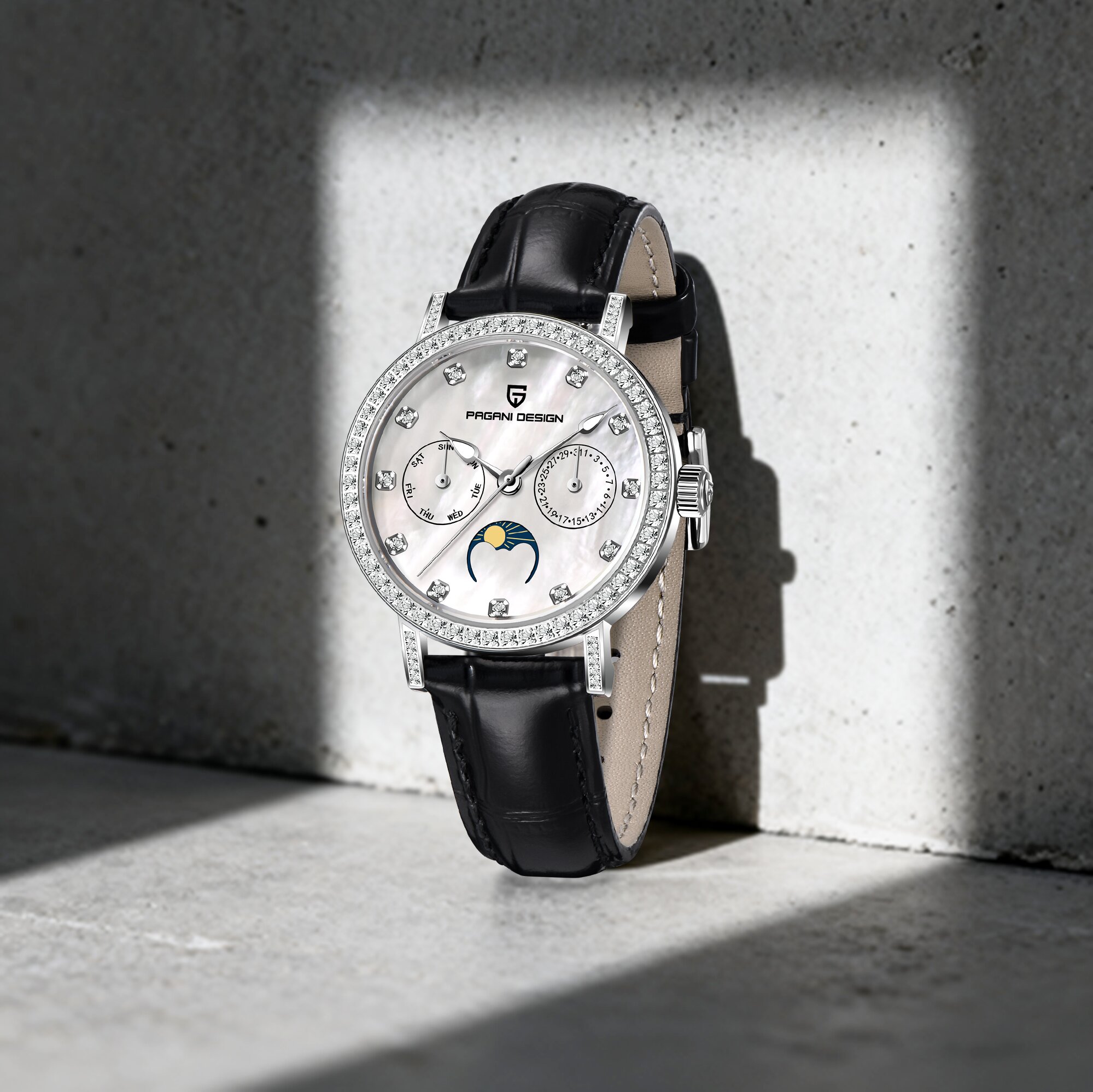Luxury Watch Moon Phase - PAGANI DESIGN Elite Luxury Lady Quartz