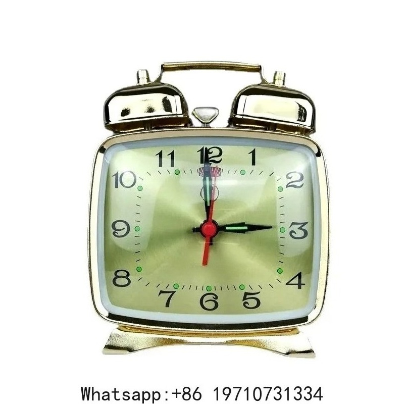 Table Watch Luxury - Metal Mechanical Alarm Clock Clockwork Vintage