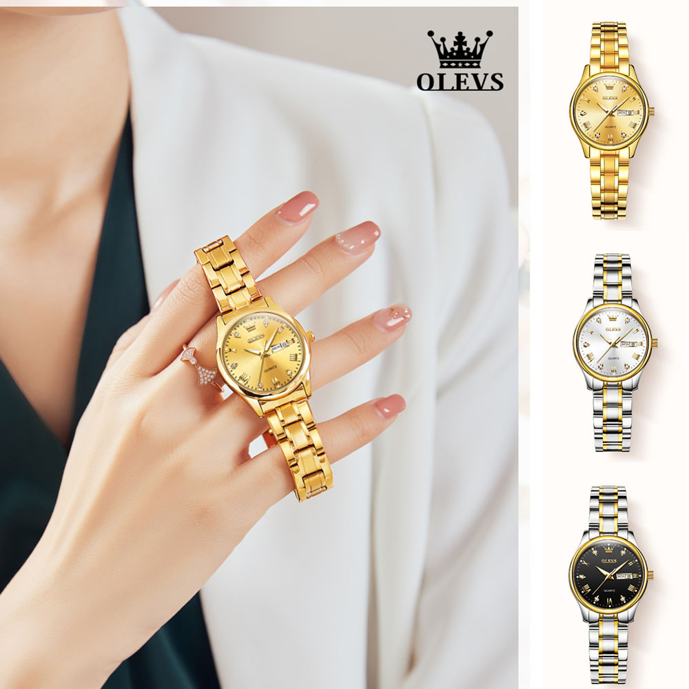OLEVS 5563 New Fashion Women Q - Luxury Watch Moon Phase ulasan dan harga