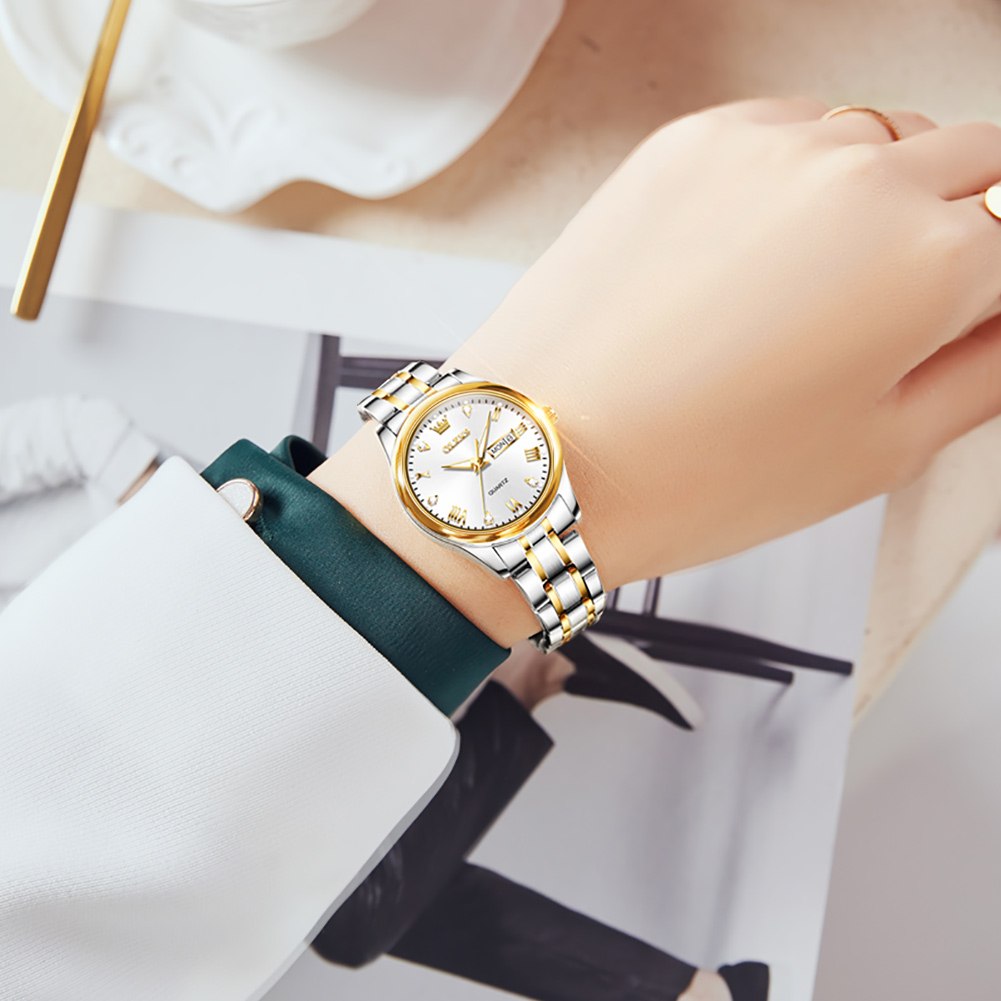 OLEVS 5563 New Fashion Women Q - Luxury Watch Moon Phase ulasan dan harga