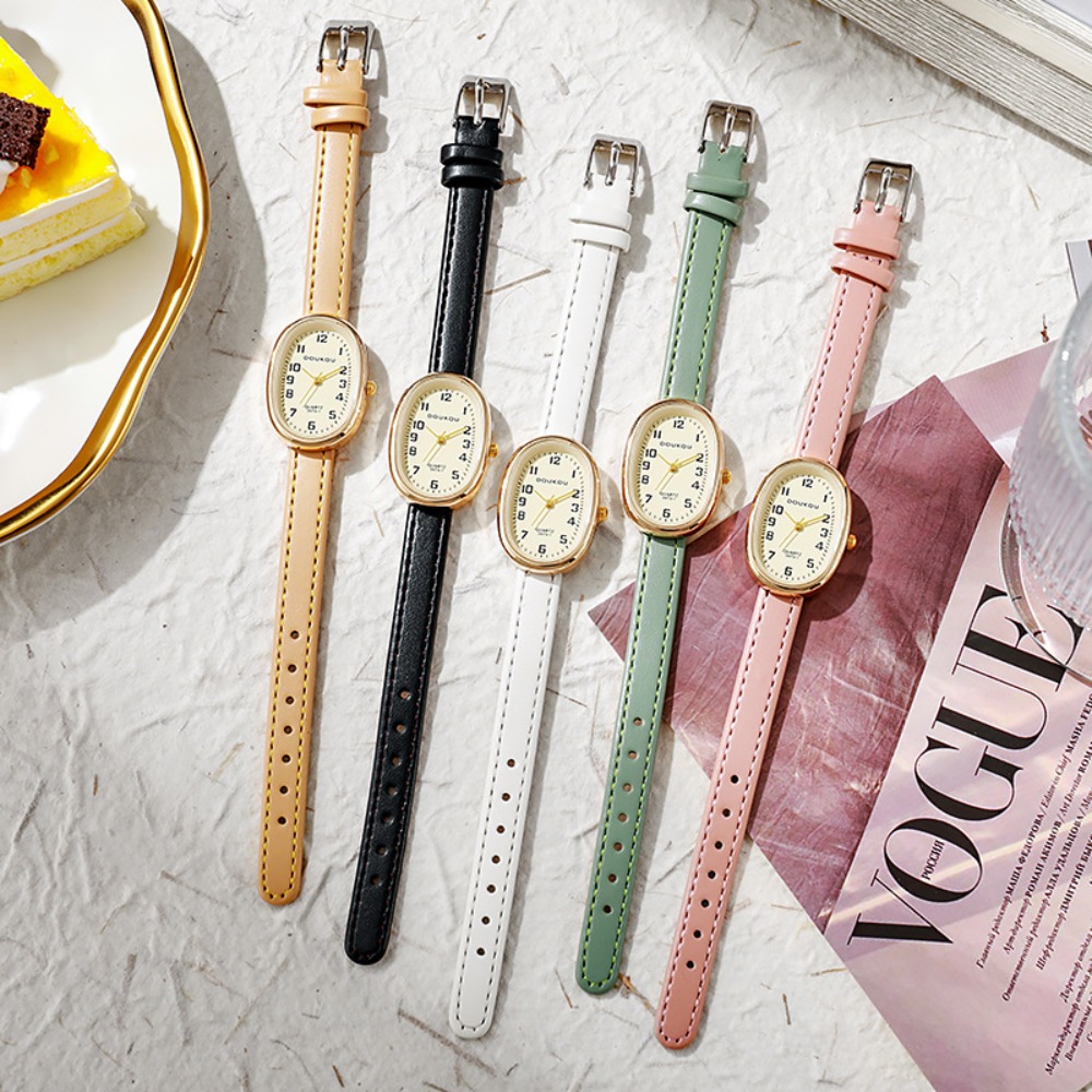 Luxury Oval Dial Women Watches - Luxury Watch With Leather Strap ulasan dan harga