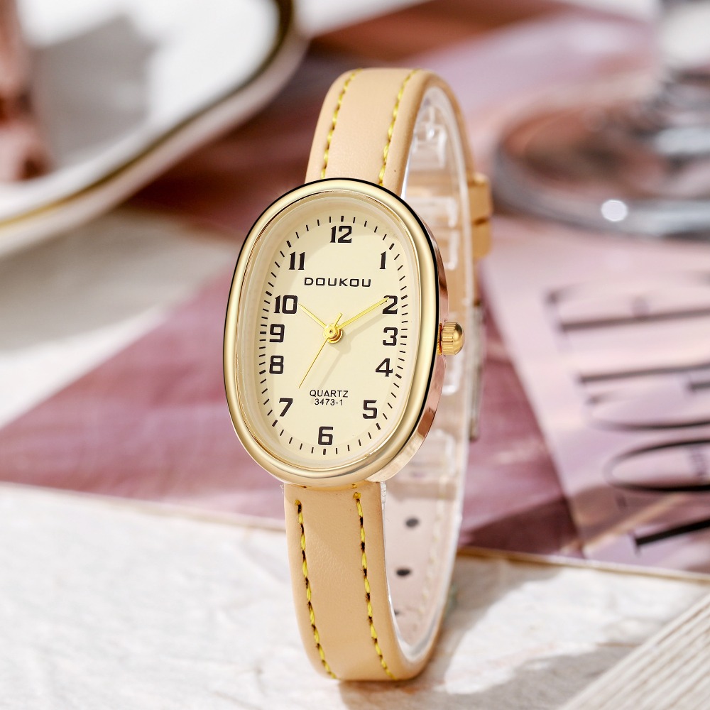 Luxury Oval Dial Women Watches - Luxury Watch With Leather Strap ulasan dan harga