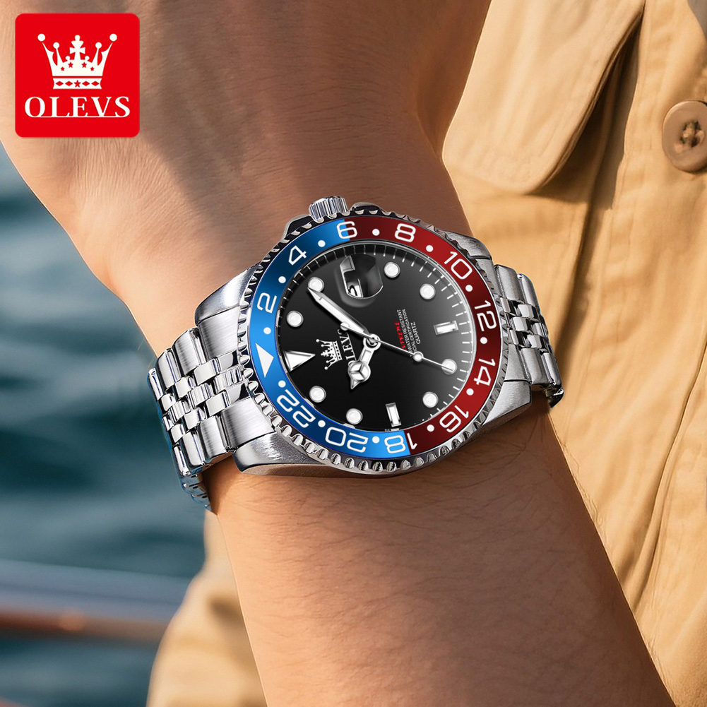 OLEVS 5657 Original Brand Men' - Luxury Watch Moon Phase ulasan dan harga