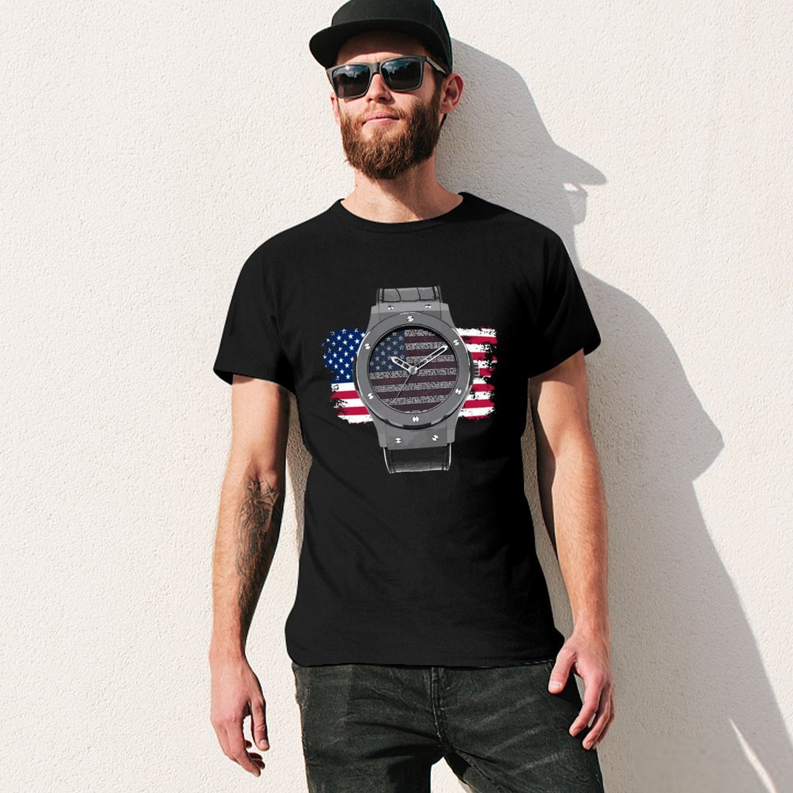 LUXURY WATCH DRAWING T-Shirt H - Luxury Watch Drawing ulasan dan harga