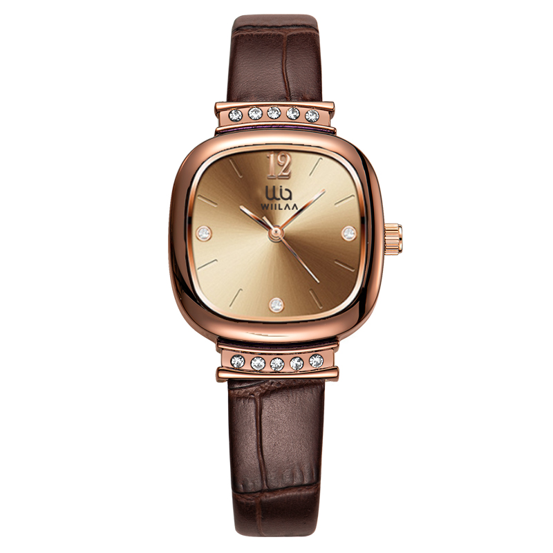 Women's Rose Gold Square Watch - Luxury Watch With Leather Strap ulasan dan harga