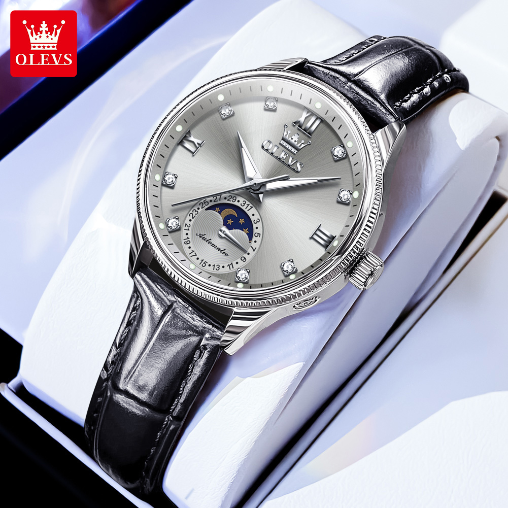 OLEVS Moon Phase Fashion Women - Luxury Watch Moon Phase ulasan dan harga
