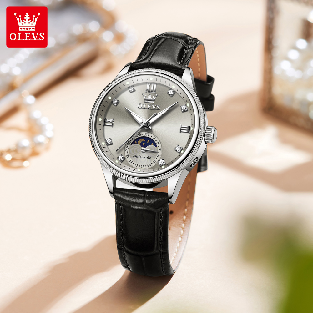OLEVS Moon Phase Fashion Women - Luxury Watch Moon Phase ulasan dan harga