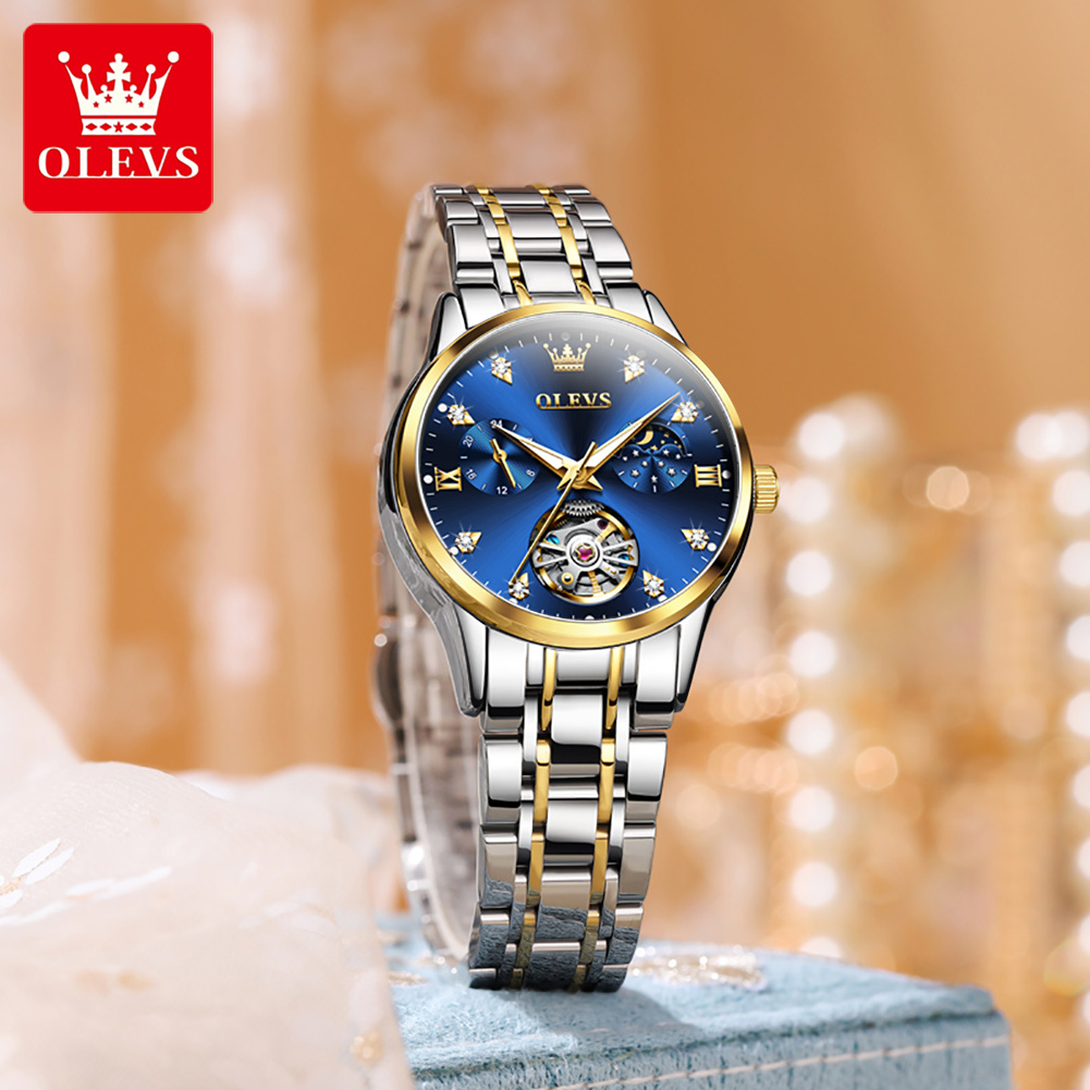 OLEVS Women's Watches Luxury T - Luxury Watch Moon Phase ulasan dan harga