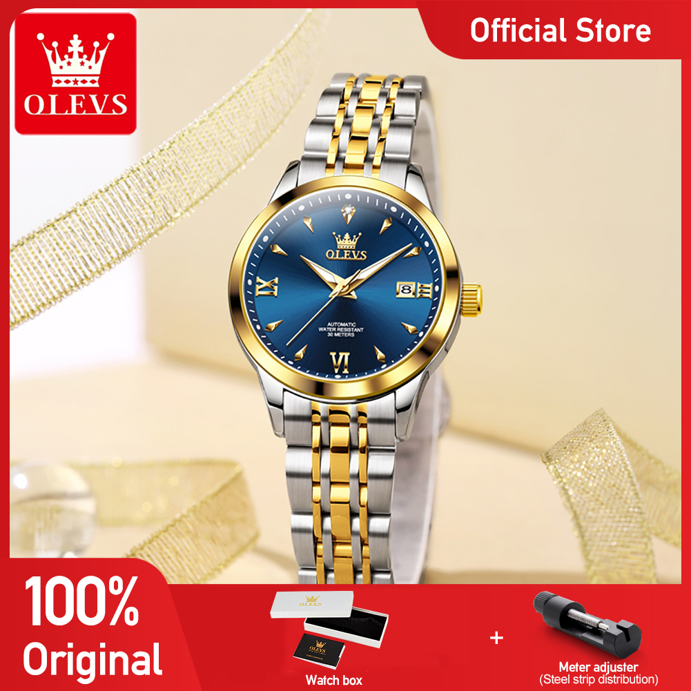 OLEVS 9956 Womens Watch Luxury - Luxury Watch Moon Phase ulasan dan harga
