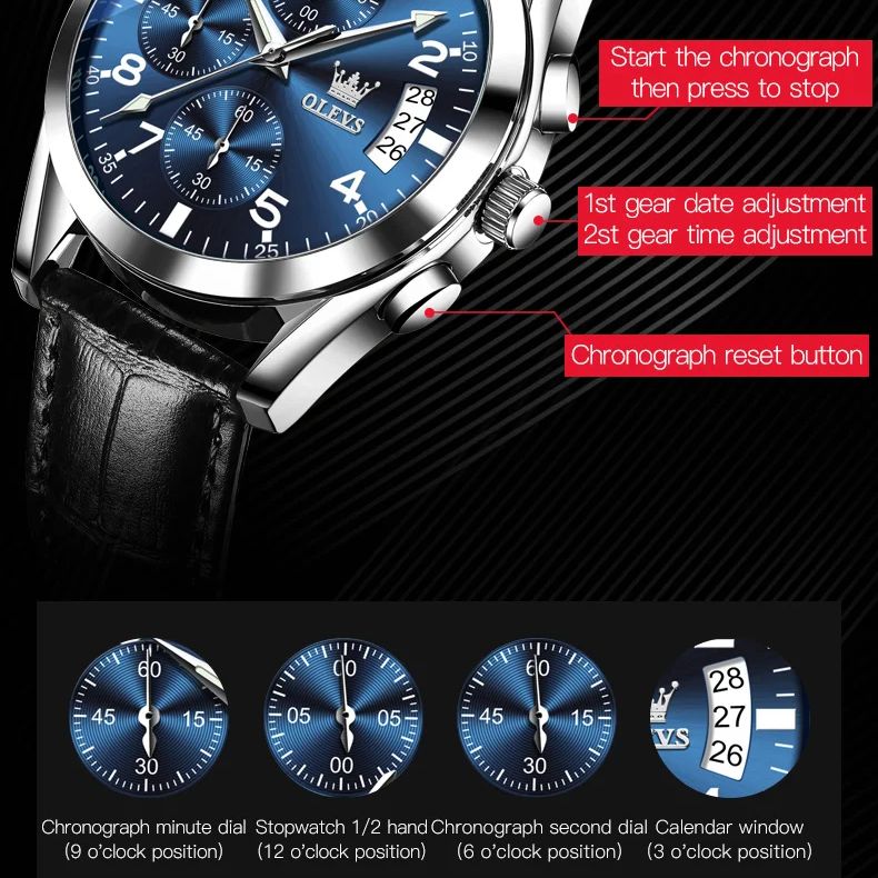 OLEVS 2878 Men Watch Brand Lux - Luxury Watch Time ulasan dan harga