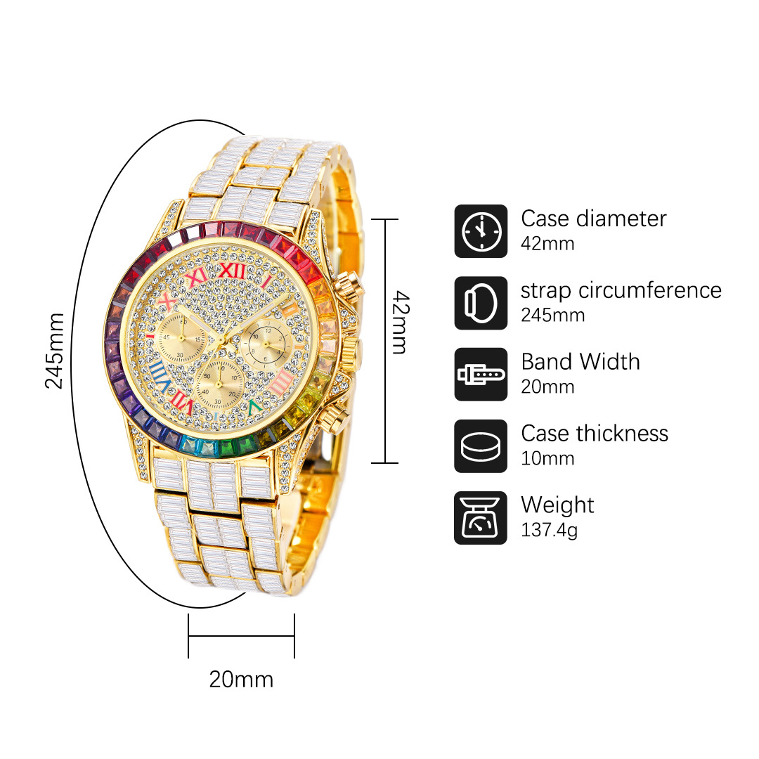 MISSFOX Luxury Iced Watch For  - Luxury Watch Investment ulasan dan harga
