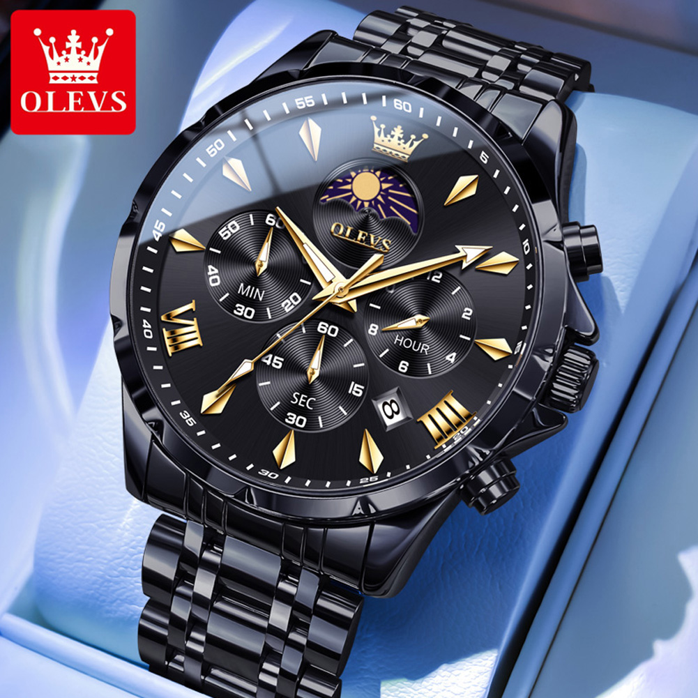 OLEVS 3653 Brand Moon Phase Ca - Luxury Watch Investment ulasan dan harga