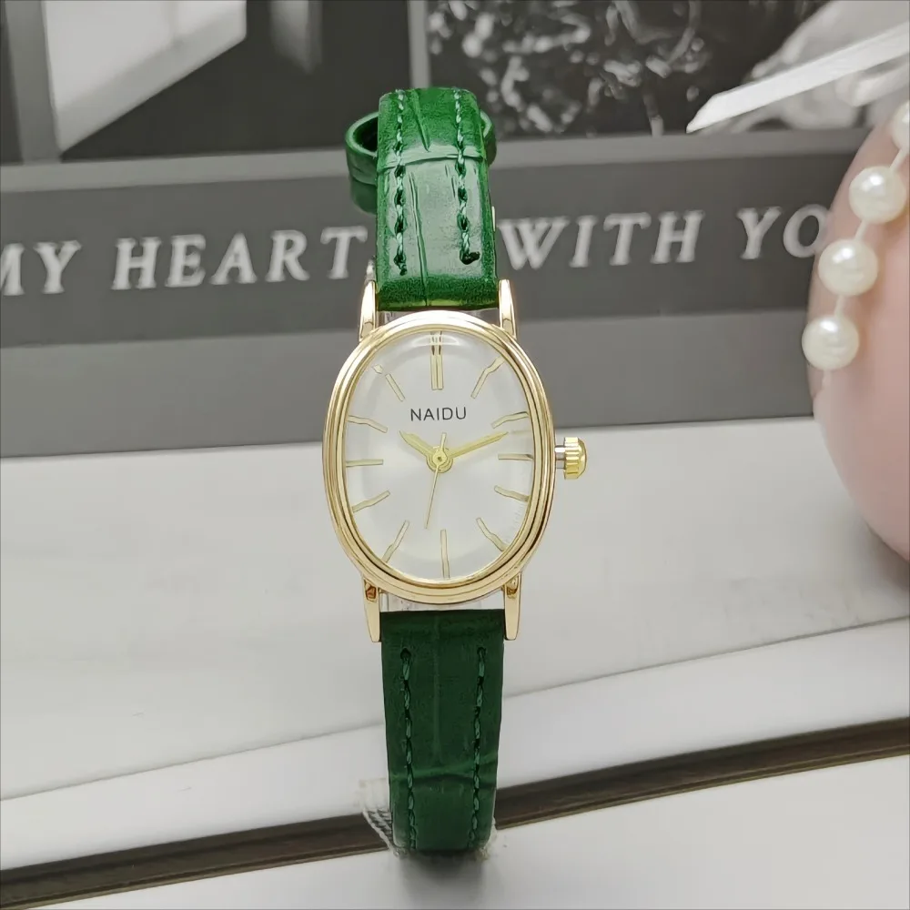 Fashion Brand Women Oval Dial  - Luxury Watch With Leather Strap ulasan dan harga