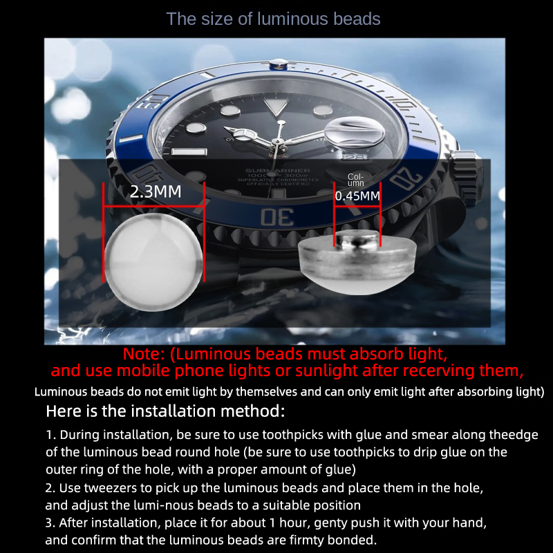 2.3x0.45mm Luminous pip For Se - Luxury Watch Online ulasan dan harga