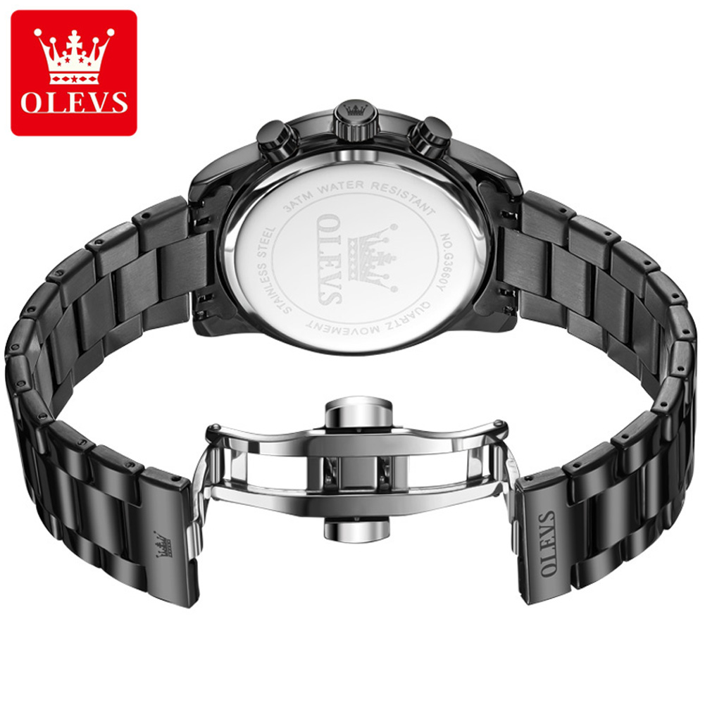 OLEVS Original Fashion Men's W - Luxury Watch Moon Phase ulasan dan harga