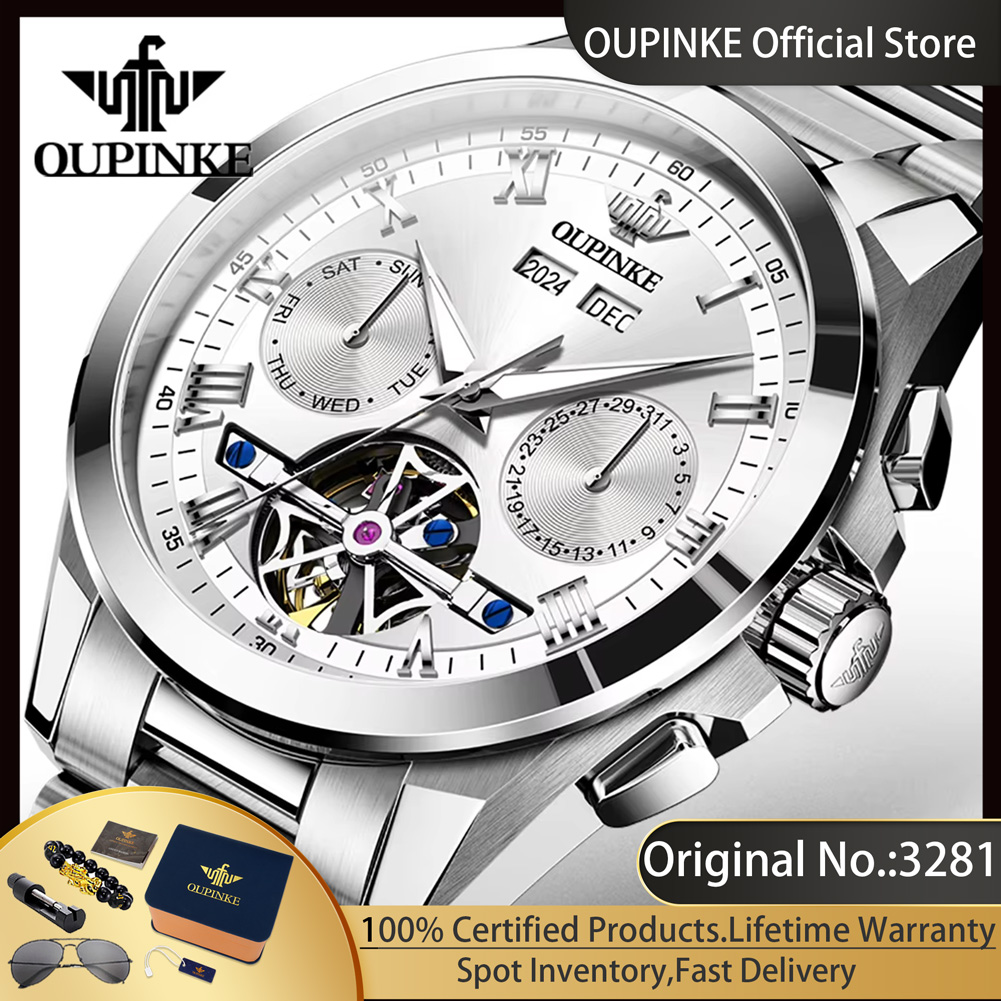 OUPINKE 3281 Man Watch Hollowe - Luxury Watch Winder ulasan dan harga