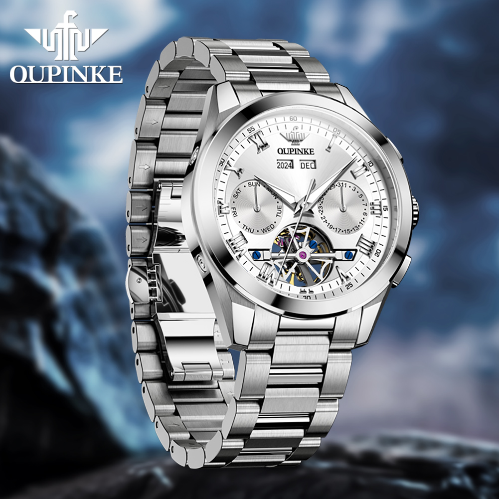 OUPINKE 3281 Man Watch Hollowe - Luxury Watch Winder ulasan dan harga