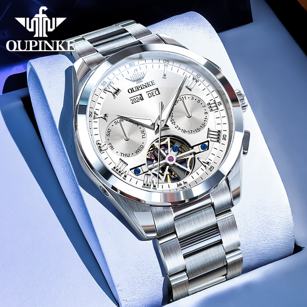 OUPINKE 3281 Man Watch Hollowe - Luxury Watch Winder ulasan dan harga