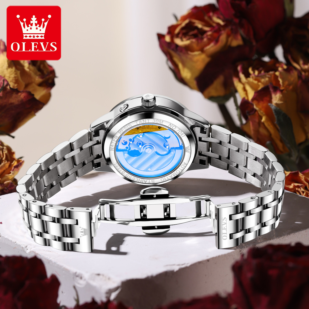 OLEVS 7041 Elegance Moon Phase - Luxury Watch Moon Phase ulasan dan harga