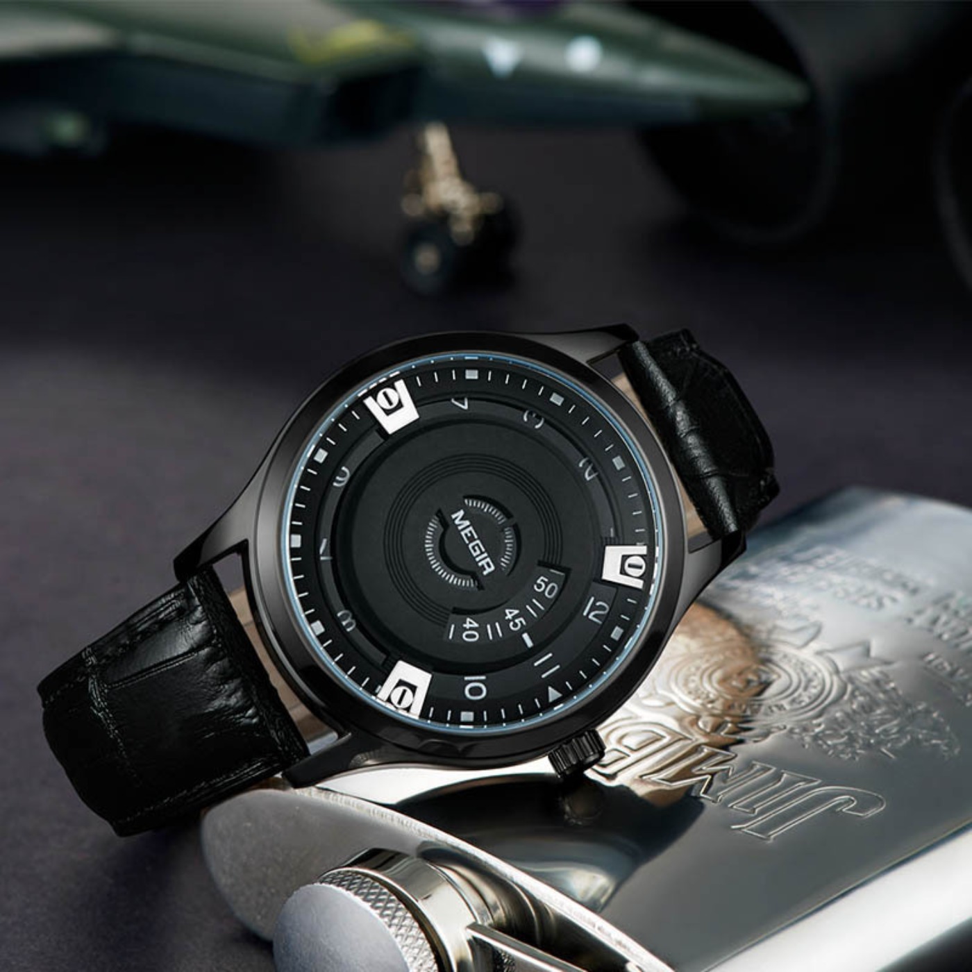 MEGIR Men Watches Luxury Leath - Luxury Watch With Leather Strap ulasan dan harga