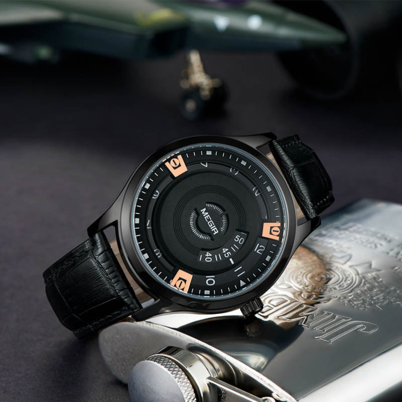 MEGIR Men Watches Luxury Leath - Luxury Watch With Leather Strap ulasan dan harga