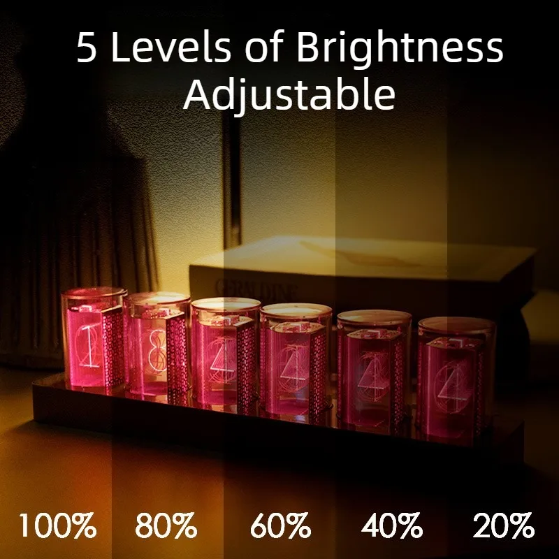 Nixie Tube Table Clock LED Dig - Table Watch Luxury ulasan dan harga