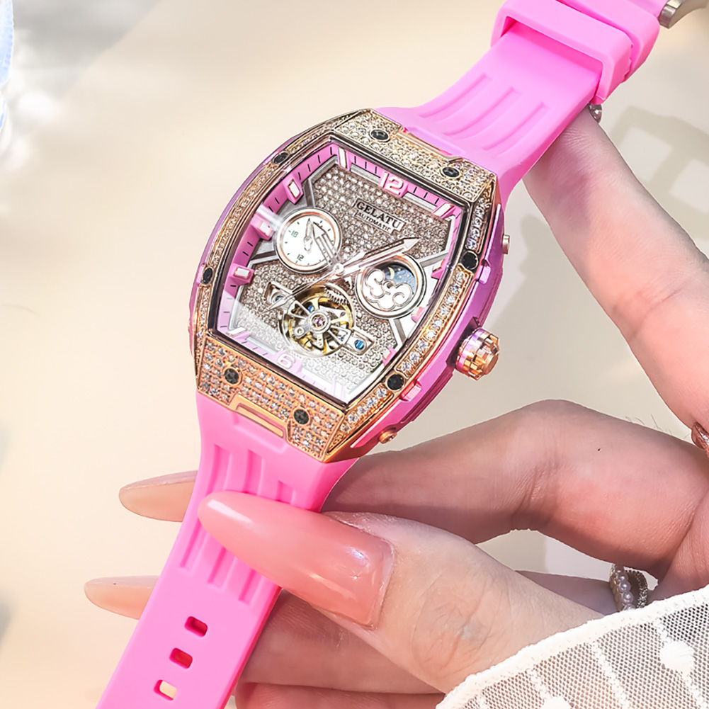 GELATU beautiful ladies' watch - Luxury Watch Moon Phase ulasan dan harga