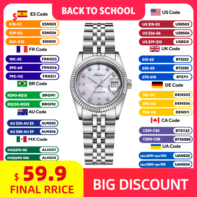 ADDIES 585 Quartz Women's Watc - Luxury Watch Box ulasan dan harga
