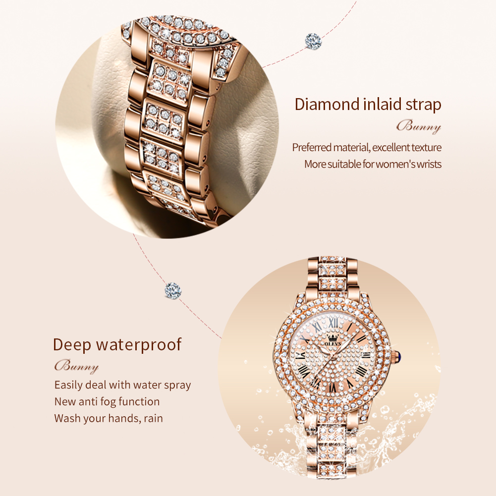 OLEVS 9943 Luxury All Diamond  - Luxury Watch For Girls ulasan dan harga