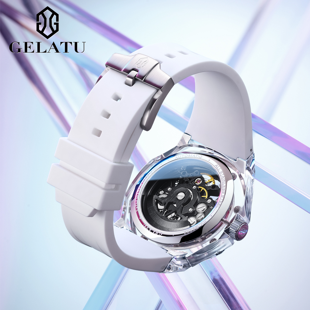 GELATU 8002 Automatic Mechanic - Luxury Watch With Leather Strap ulasan dan harga