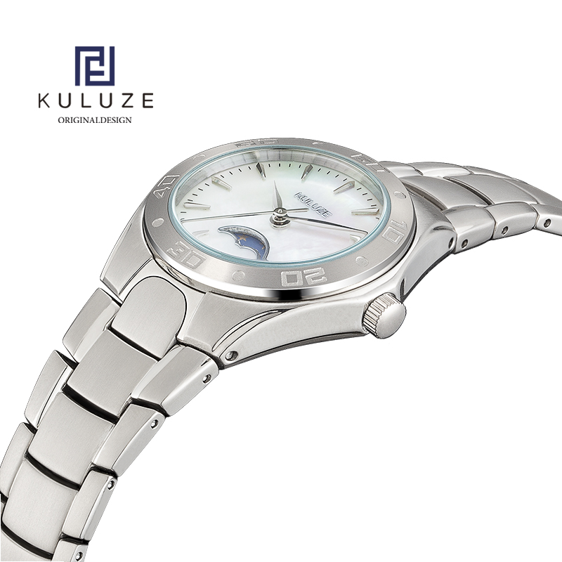 KULUZE Titanium Lady Watch Swi - Luxury Watch Moon Phase ulasan dan harga